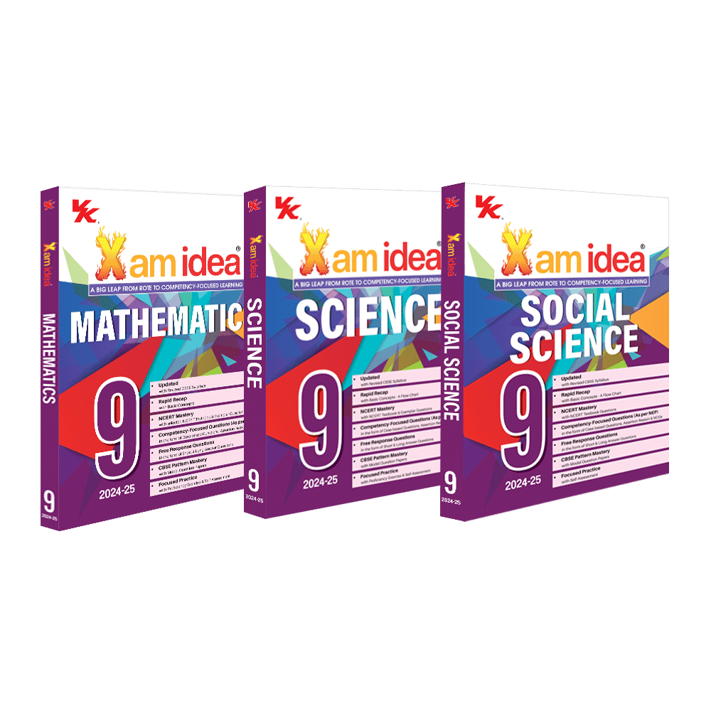 Xam idea Bundle Set of 3 (Science, Social Science & Mathematics) Class 9 Book | CBSE | Chapterwise Question Bank| 2024-25 Exam Xam idea Bundle Set of 3 (Science, Social Science & Mathematics) Class 9 Book | CBSE | Chapterwise Question Bank| 2024-25 Exam