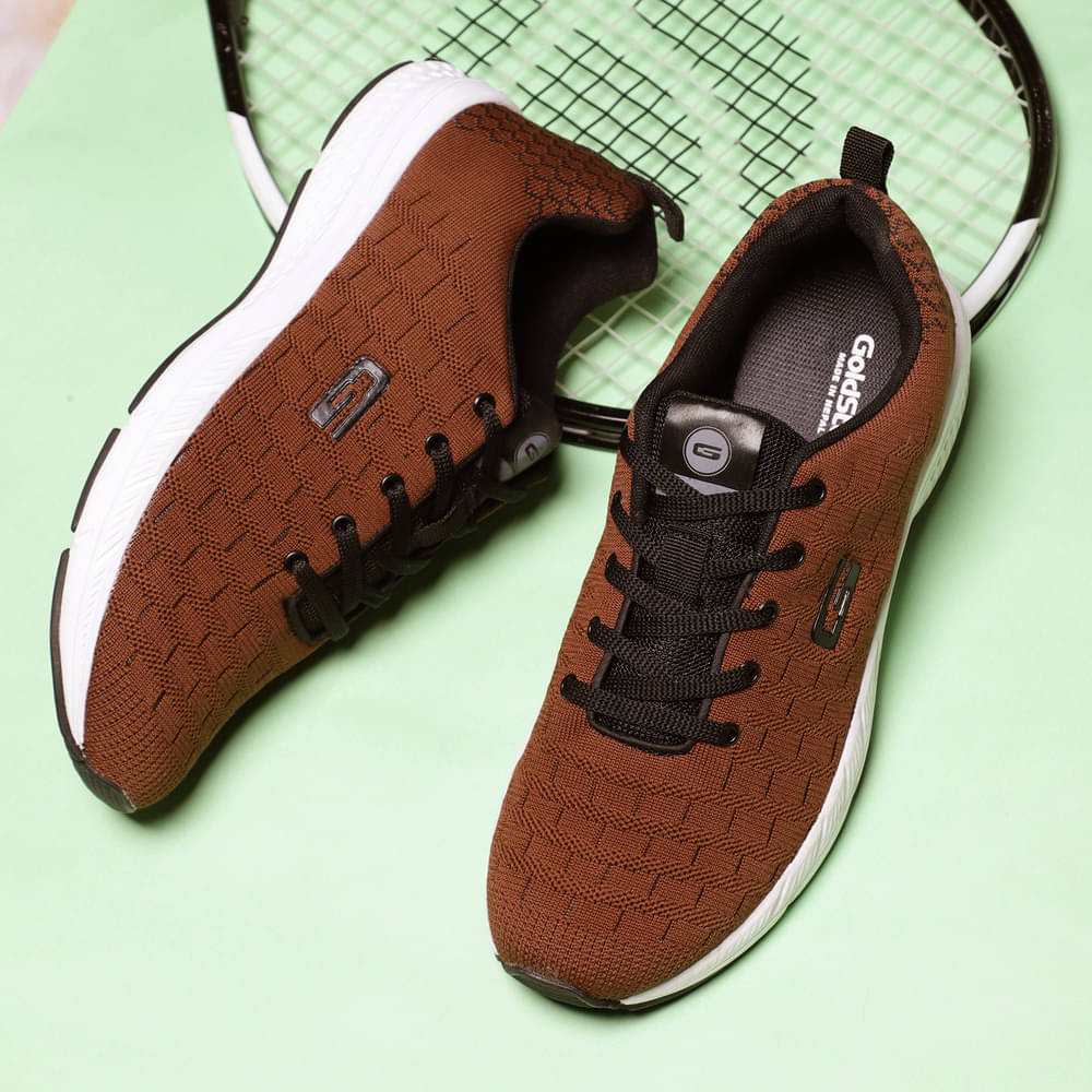     			goldstar shoes Brown Men's Sports Running Shoes