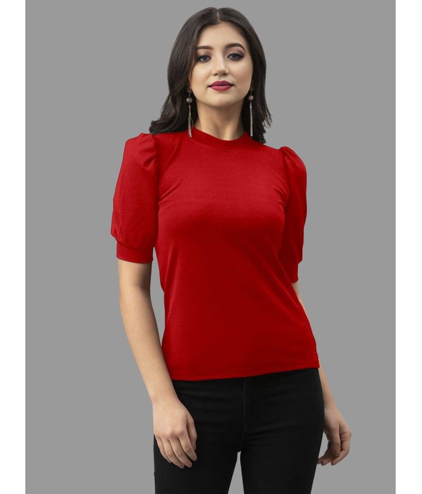     			Aika Women's Polyester Regular Top ( Red )