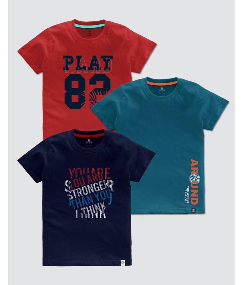     			CODEZ Pack of 1 Boys Cotton Blend Polo T-Shirt ( Multi Color )