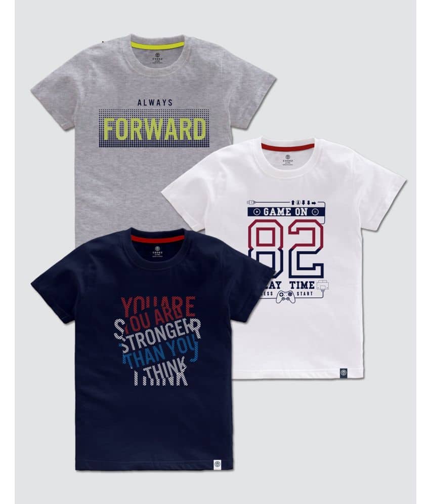 CODEZ Pack of 1 Boys Cotton Blend T-Shirt ( Multi Color )