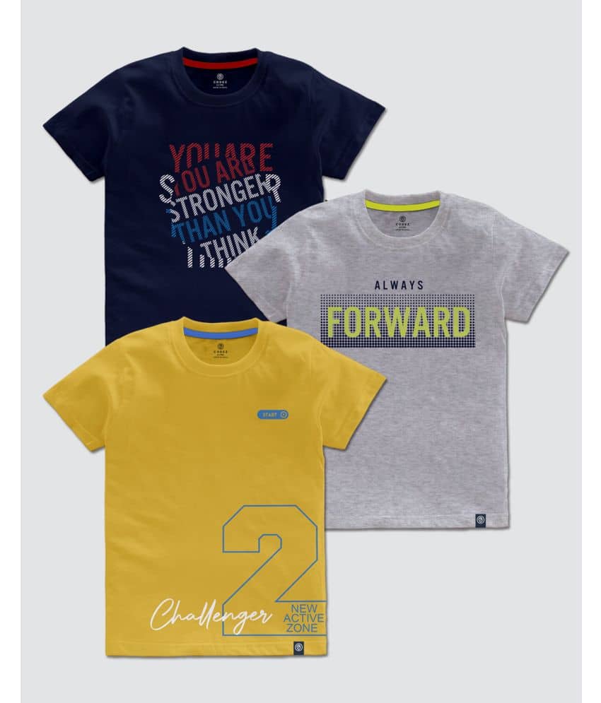 CODEZ Pack of 1 Boys Cotton Blend T-Shirt ( Multi Color )