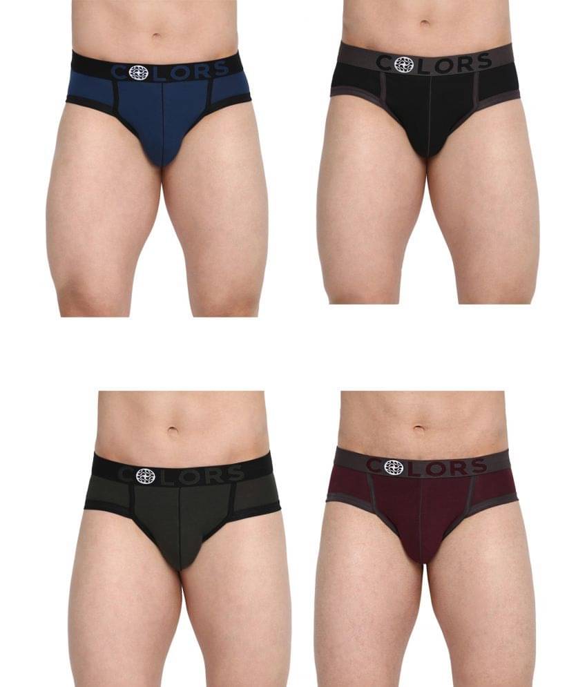     			COLORS by Rupa Frontline Multicolor Cotton Men's Briefs ( Pack of 4 )