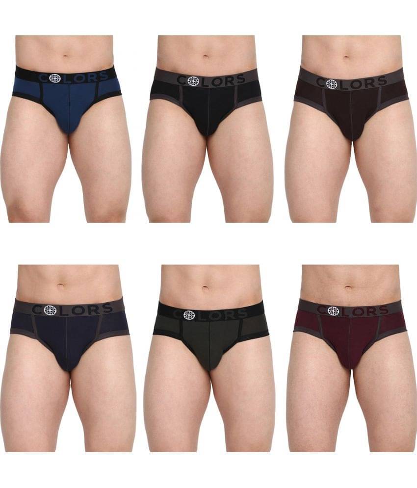     			COLORS by Rupa Frontline Multicolor Cotton Men's Briefs ( Pack of 6 )