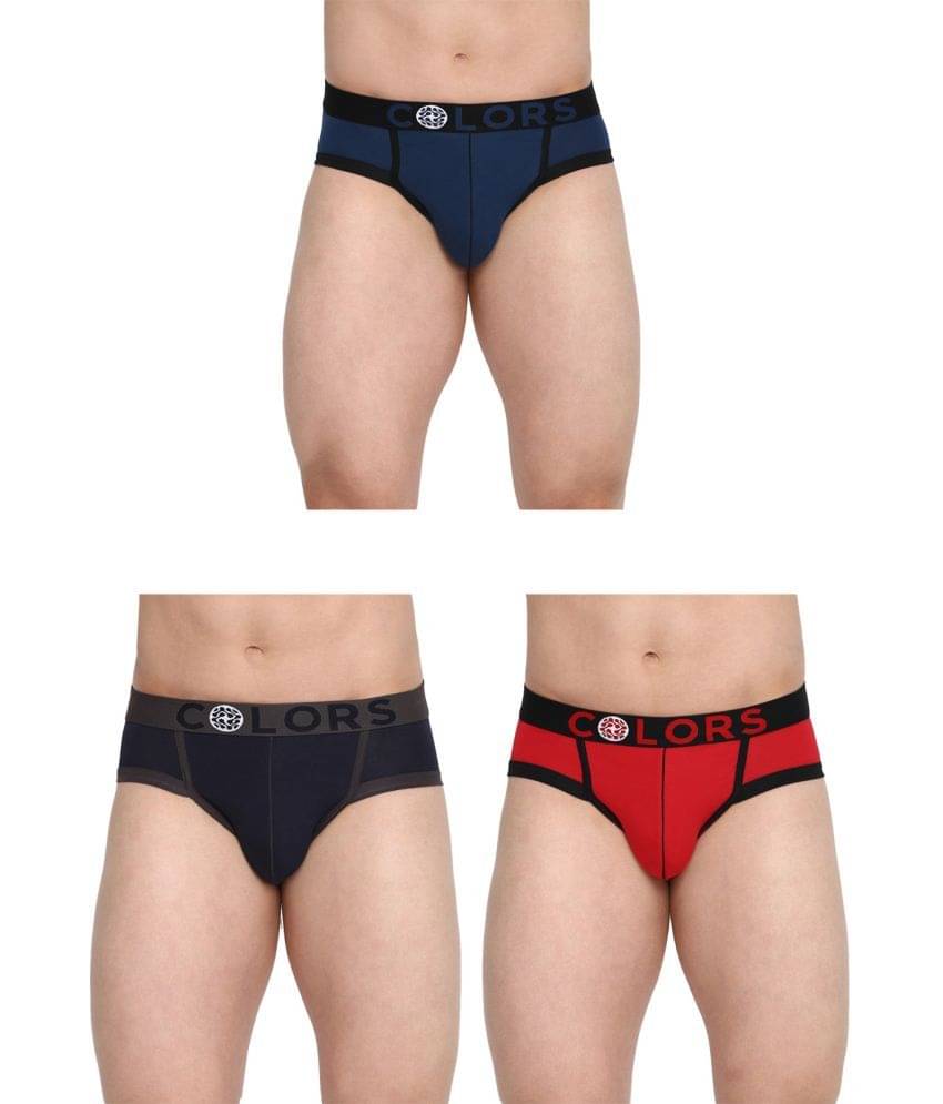     			COLORS by Rupa Frontline Multicolor Cotton Men's Briefs ( Pack of 3 )