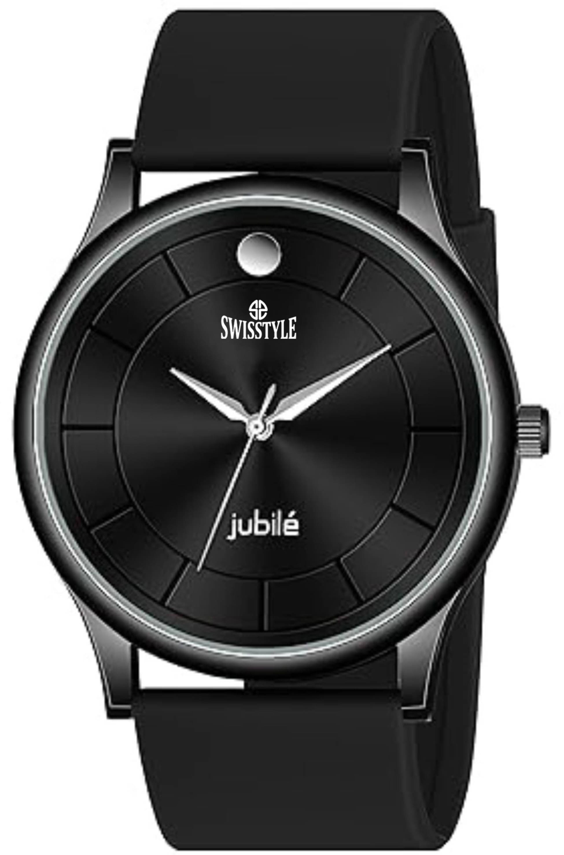     			Swisstyle Black Silicon Analog Men's Watch