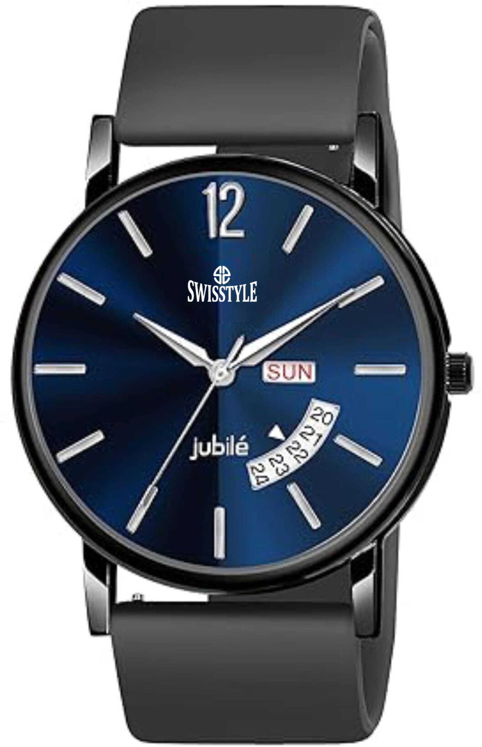     			Swisstyle Black Silicon Analog Men's Watch