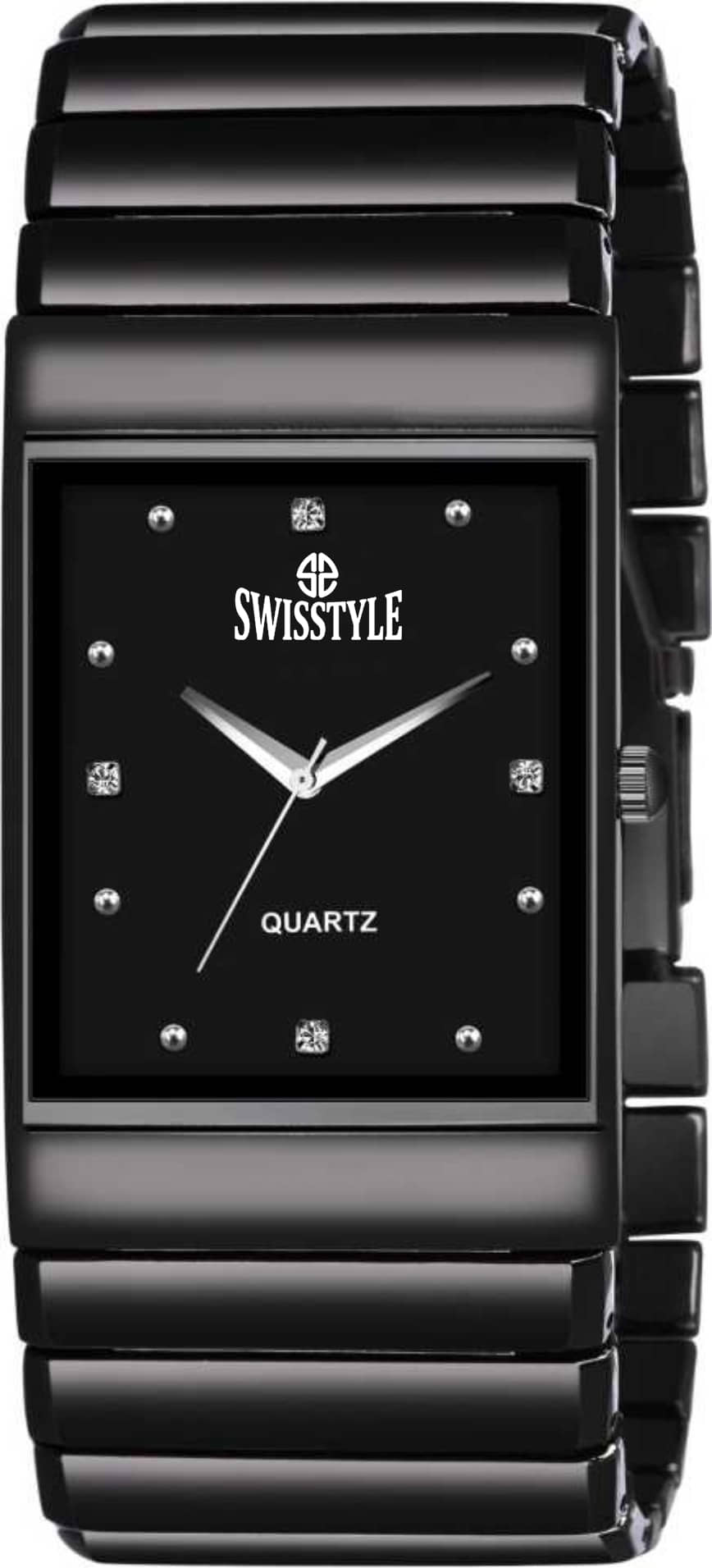 Swisstyle Black Stainless Steel Analog Men's Watch