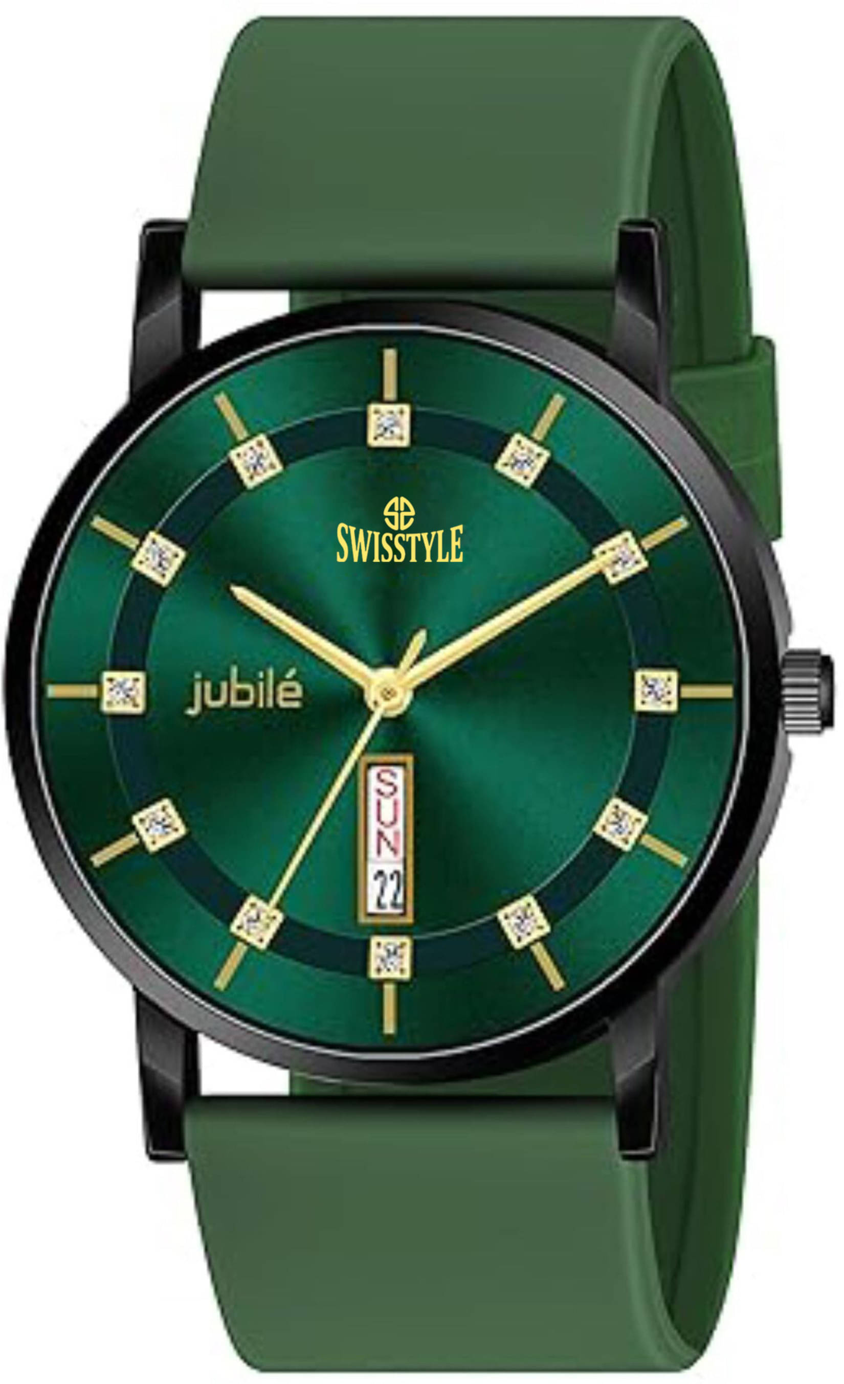     			Swisstyle Green Silicon Analog Men's Watch