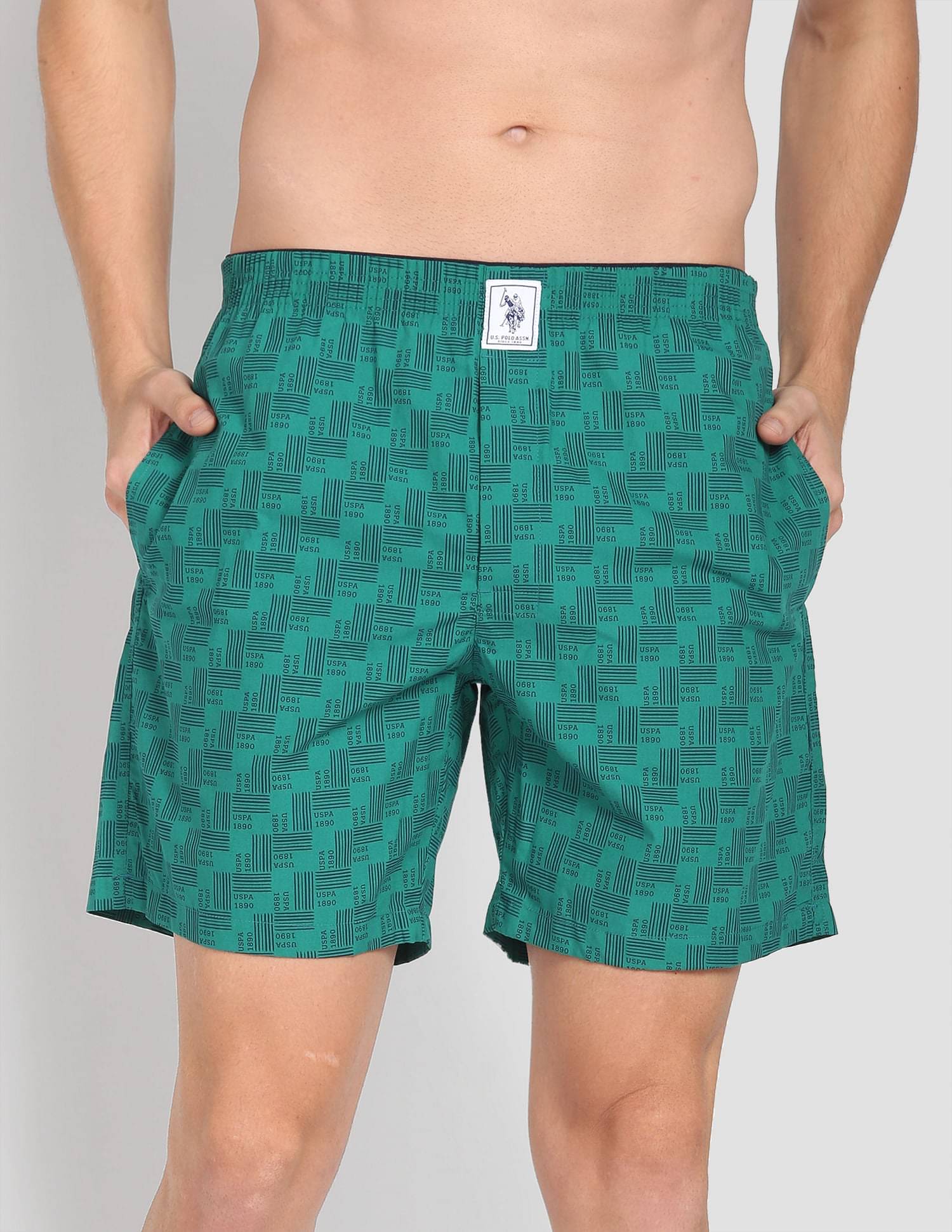 U.S. Polo Assn. Green Cotton Men's Shorts ( Pack of 1 ) U.S. Polo Assn. Green Cotton Men's Shorts ( Pack of 1 )