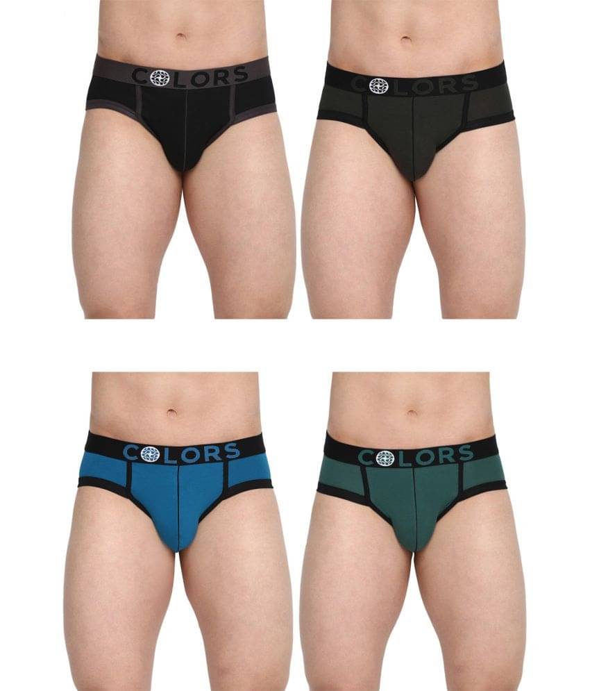     			COLORS by Rupa Frontline Multicolor Cotton Men's Briefs ( Pack of 4 )