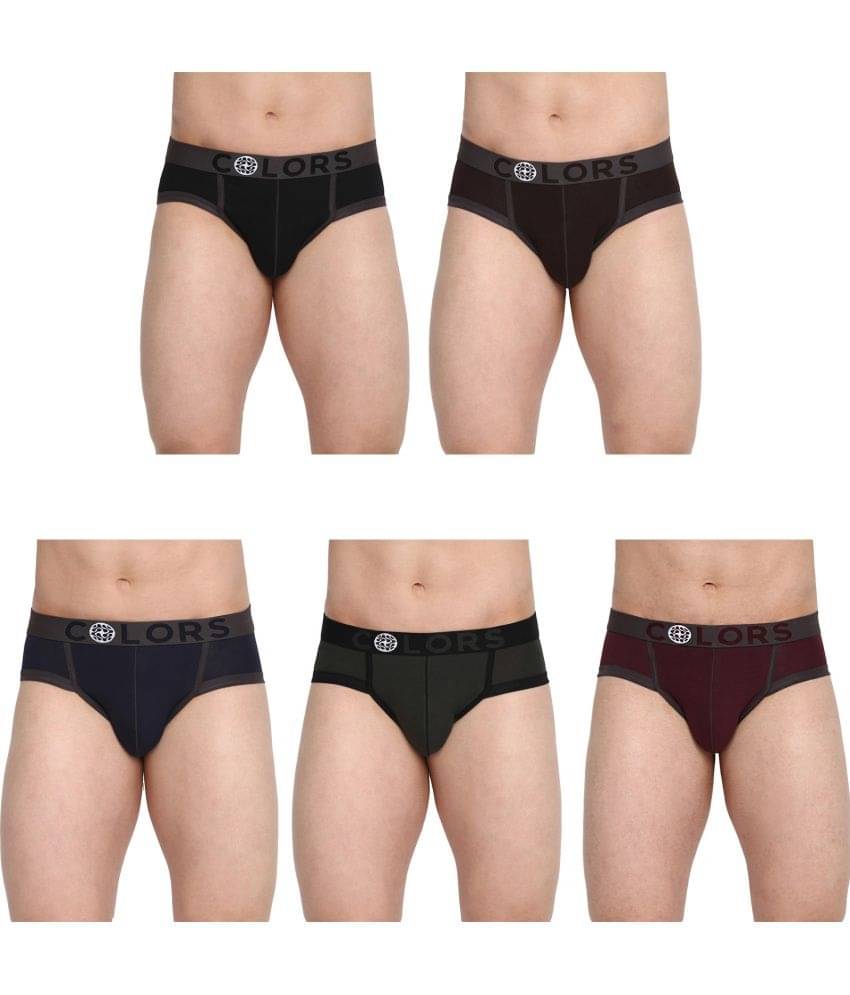     			COLORS by Rupa Frontline Multicolor Cotton Men's Briefs ( Pack of 5 )