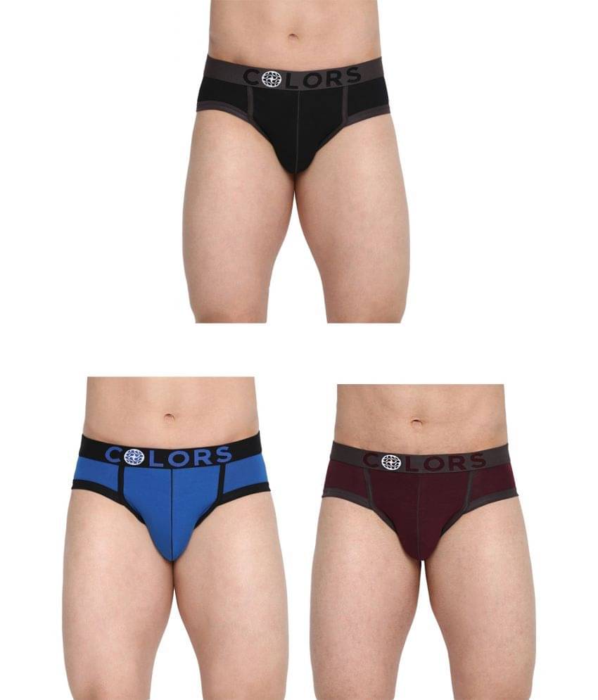     			COLORS by Rupa Frontline Multicolor Cotton Men's Briefs ( Pack of 3 )