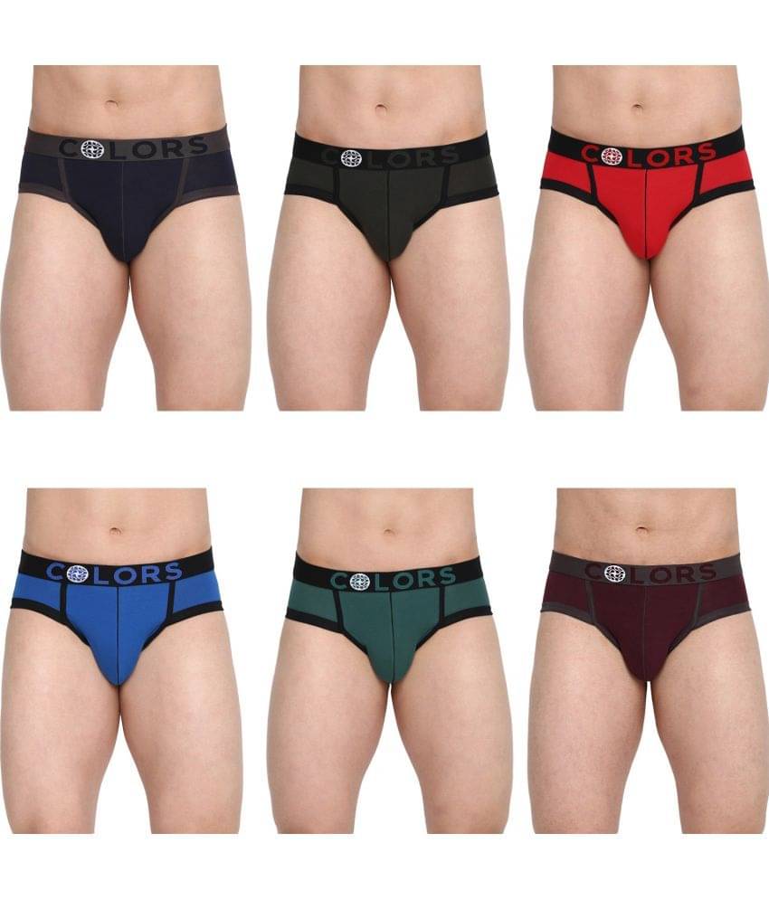 COLORS by Rupa Frontline Multicolor Cotton Men's Briefs ( Pack of 6 ) COLORS by Rupa Frontline Multicolor Cotton Men's Briefs ( Pack of 6 )