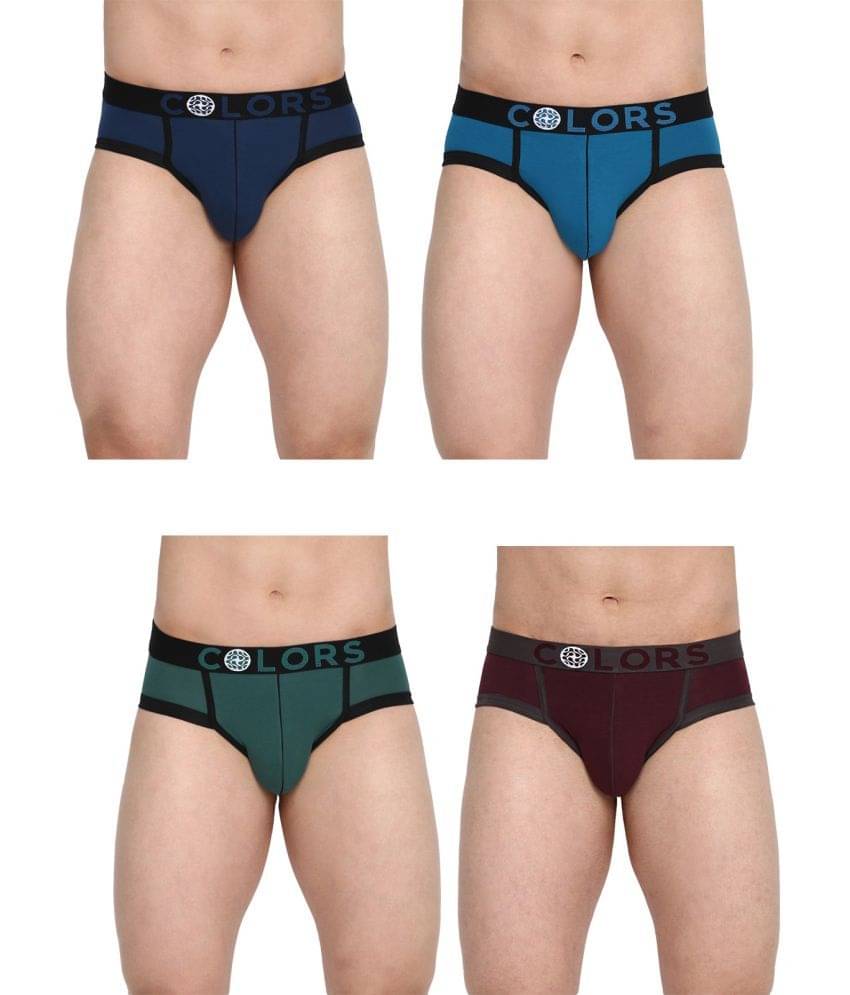     			COLORS by Rupa Frontline Multicolor Cotton Men's Briefs ( Pack of 4 )