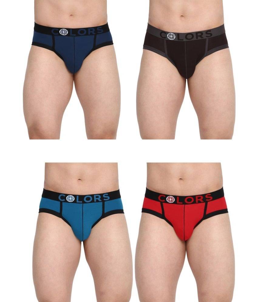     			COLORS by Rupa Frontline Multicolor Cotton Men's Briefs ( Pack of 4 )