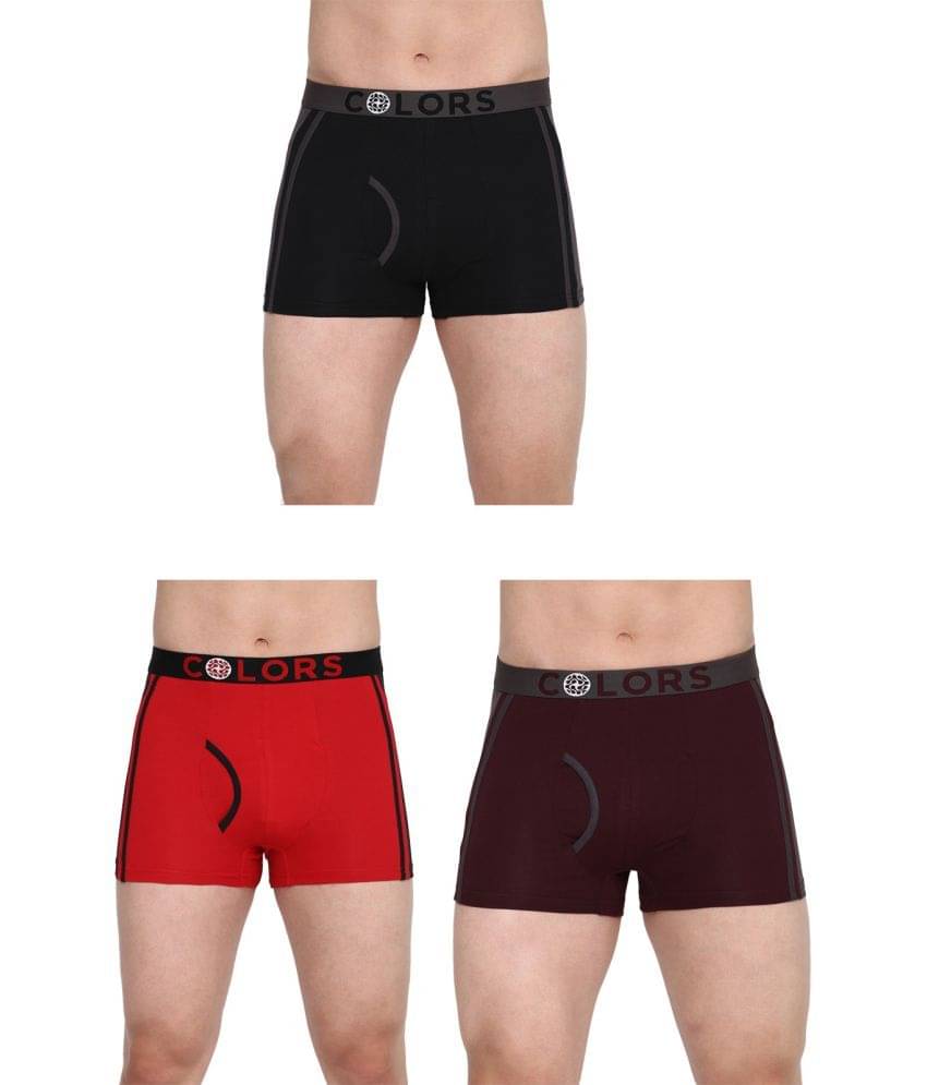     			COLORS by Rupa Frontline Multicolor Cotton Men's Trunks ( Pack of 3 )