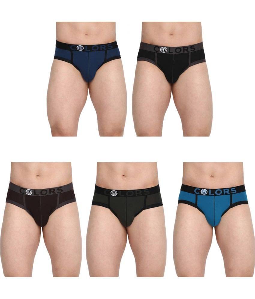     			COLORS by Rupa Frontline Multicolor Cotton Men's Briefs ( Pack of 5 )