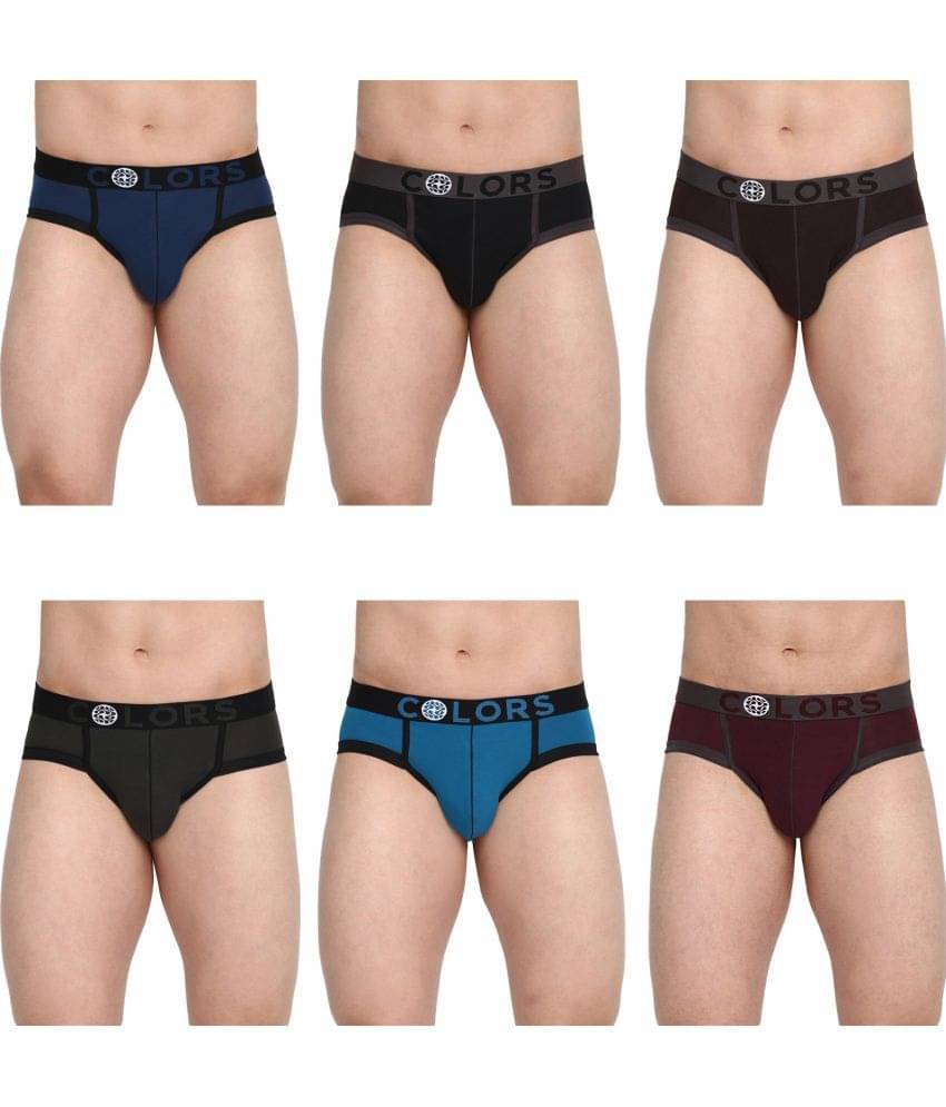 COLORS by Rupa Frontline Multicolor Cotton Men's Briefs ( Pack of 6 ) COLORS by Rupa Frontline Multicolor Cotton Men's Briefs ( Pack of 6 )