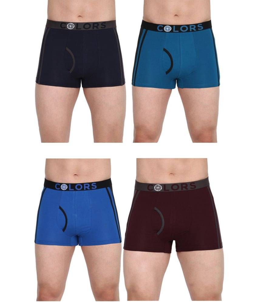     			COLORS by Rupa Frontline Multicolor Cotton Men's Trunks ( Pack of 4 )