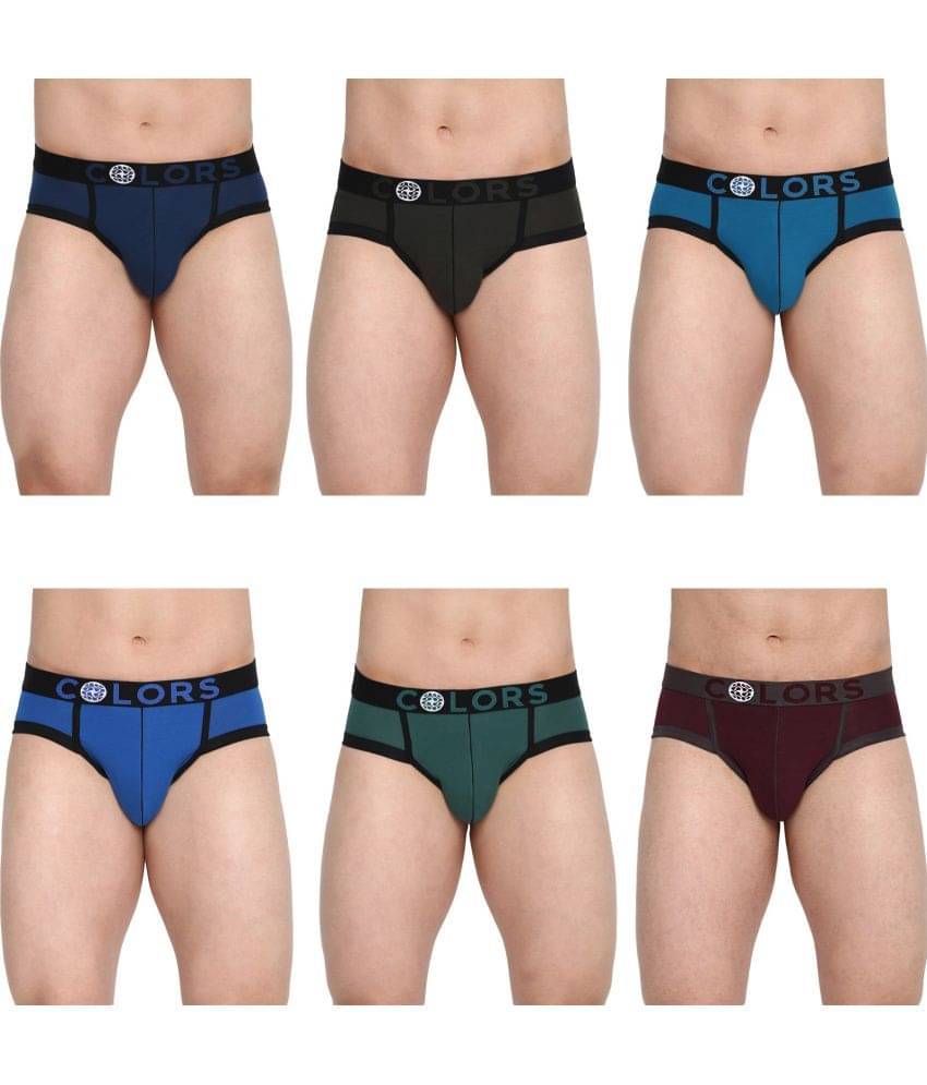     			COLORS by Rupa Frontline Multicolor Cotton Men's Briefs ( Pack of 6 )