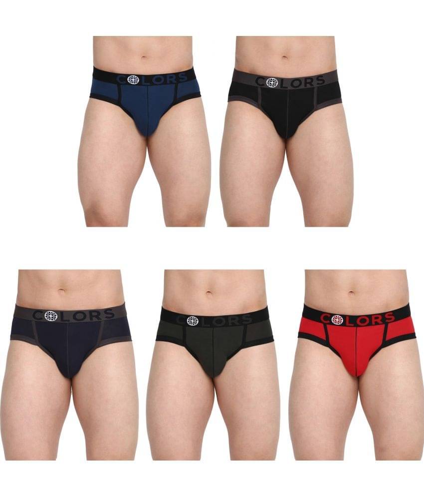     			COLORS by Rupa Frontline Multicolor Cotton Men's Briefs ( Pack of 5 )