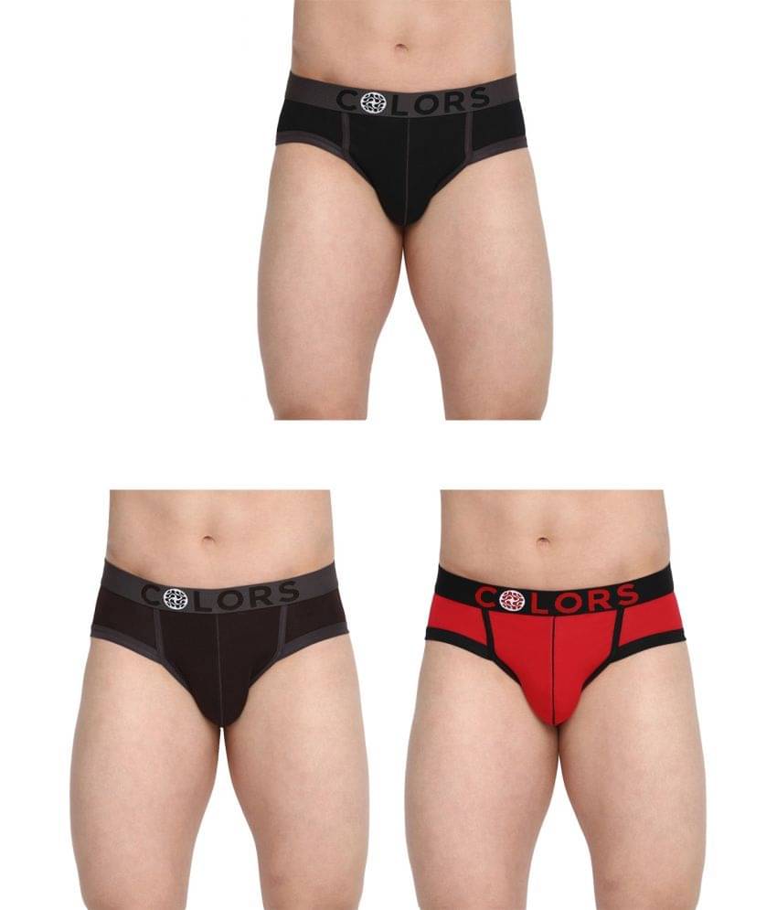 COLORS by Rupa Frontline Multicolor Cotton Men's Briefs ( Pack of 3 ) COLORS by Rupa Frontline Multicolor Cotton Men's Briefs ( Pack of 3 )