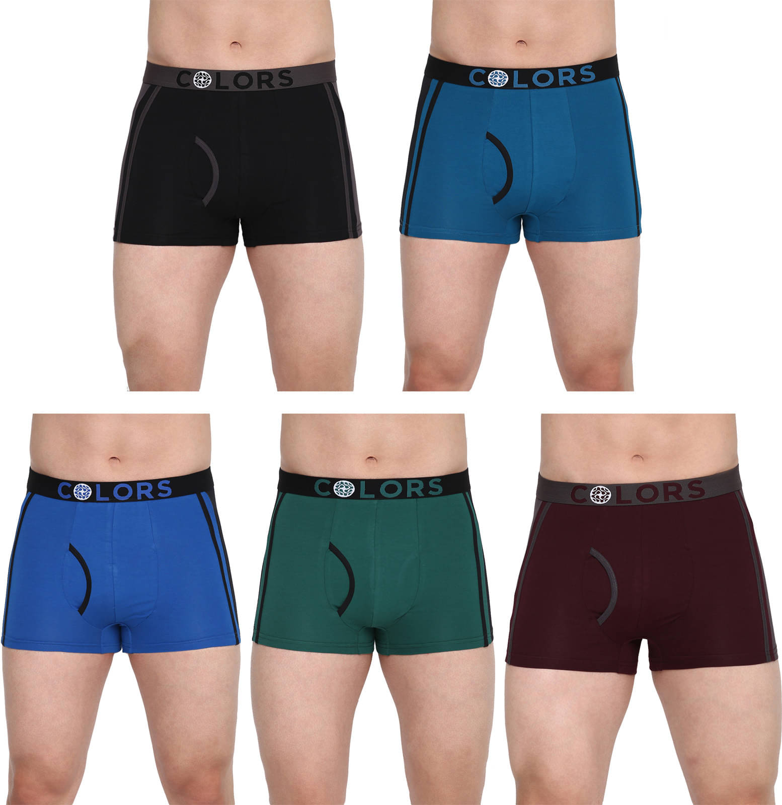     			COLORS by Rupa Frontline Multicolor Cotton Men's Trunks ( Pack of 5 )