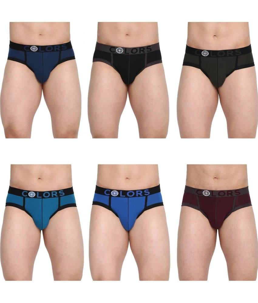     			COLORS by Rupa Frontline Multicolor Cotton Men's Briefs ( Pack of 6 )