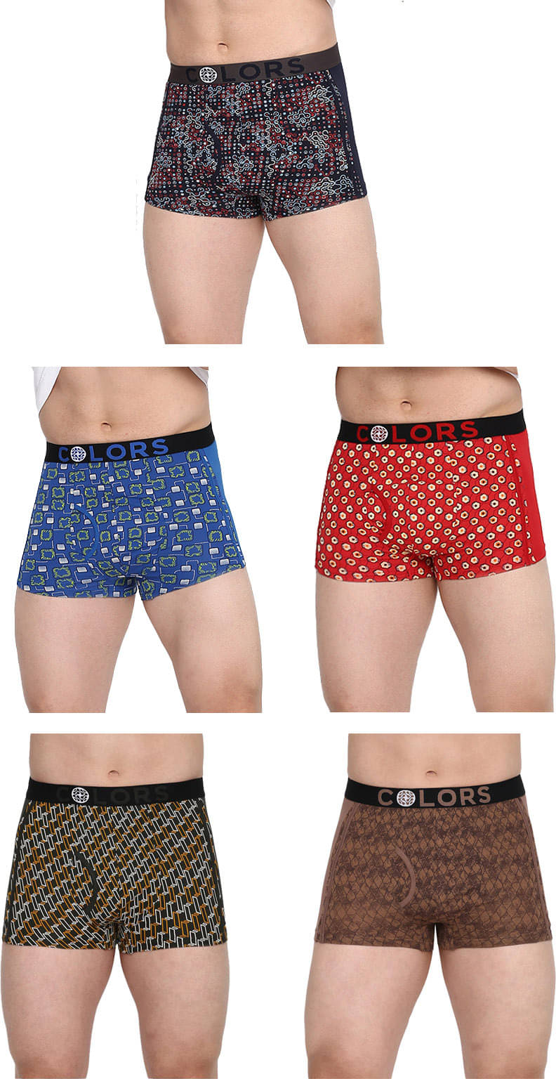     			COLORS by Rupa Frontline Multicolor Cotton Men's Trunks ( Pack of 5 )