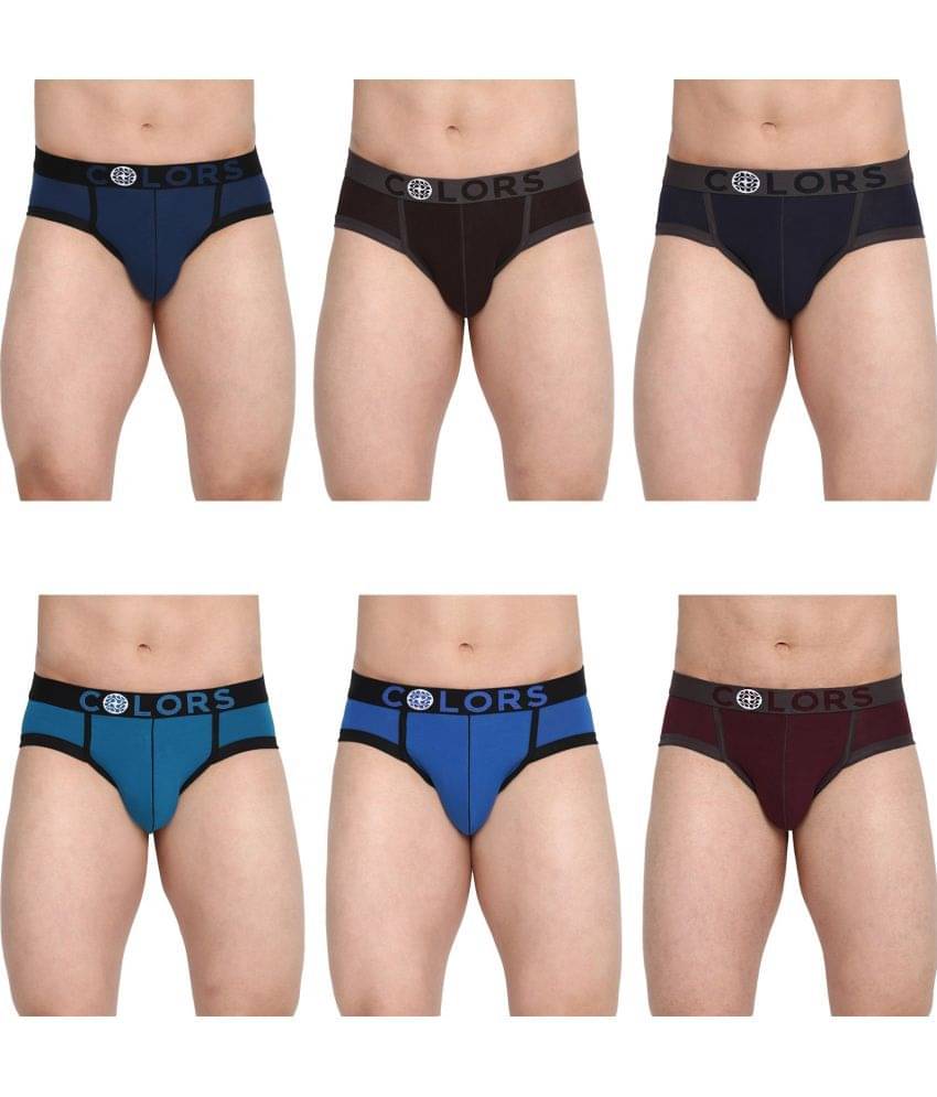     			COLORS by Rupa Frontline Multicolor Cotton Men's Briefs ( Pack of 6 )