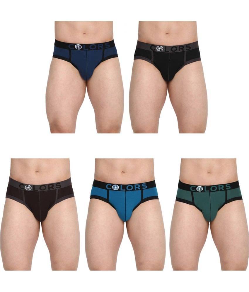     			COLORS by Rupa Frontline Multicolor Cotton Men's Briefs ( Pack of 5 )
