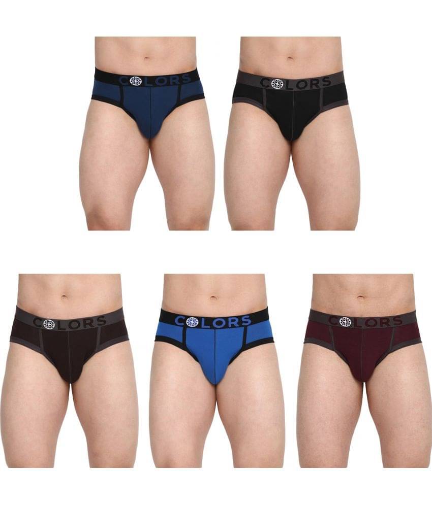     			COLORS by Rupa Frontline Multicolor Cotton Men's Briefs ( Pack of 5 )