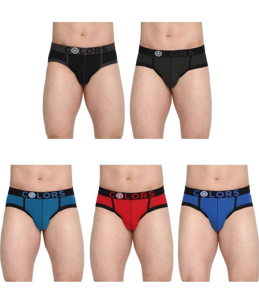     			COLORS by Rupa Frontline Multicolor Cotton Men's Briefs ( Pack of 5 )