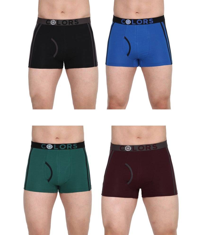     			COLORS by Rupa Frontline Multicolor Cotton Men's Trunks ( Pack of 4 )