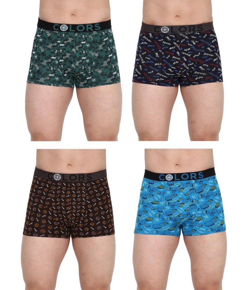     			COLORS by Rupa Frontline Multicolor Cotton Men's Trunks ( Pack of 4 )