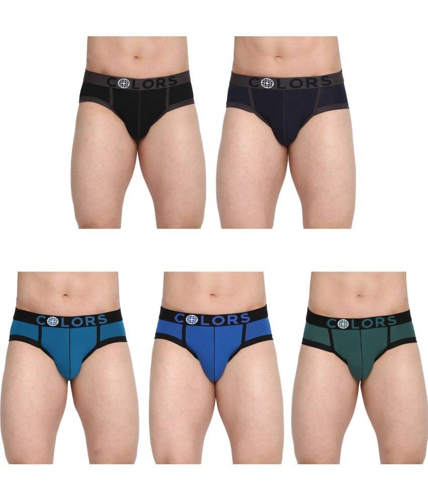     			COLORS by Rupa Frontline Multicolor Cotton Men's Briefs ( Pack of 5 )