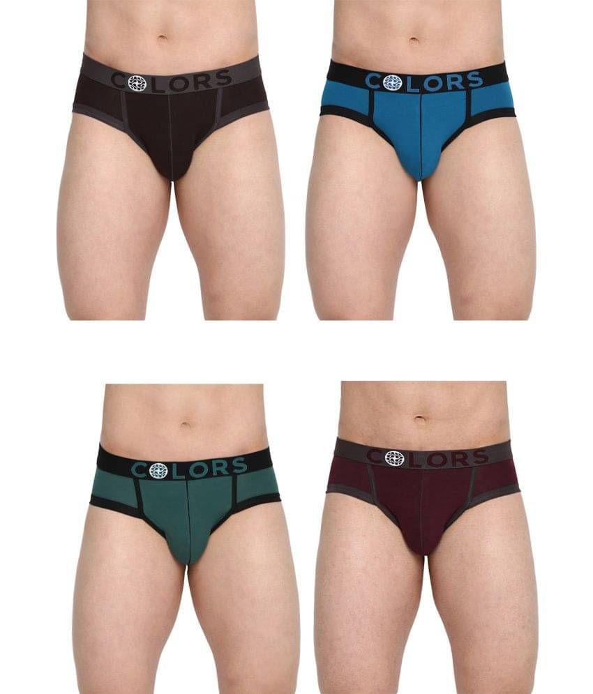     			COLORS by Rupa Frontline Multicolor Cotton Men's Briefs ( Pack of 4 )