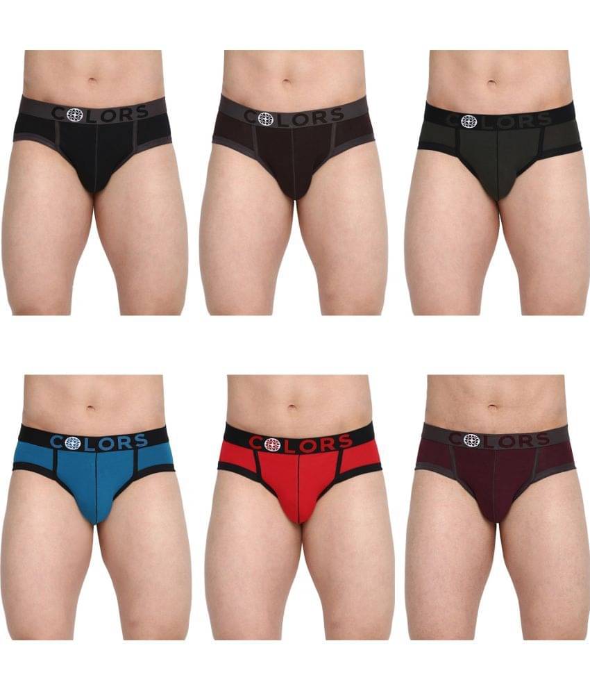     			COLORS by Rupa Frontline Multicolor Cotton Men's Briefs ( Pack of 6 )