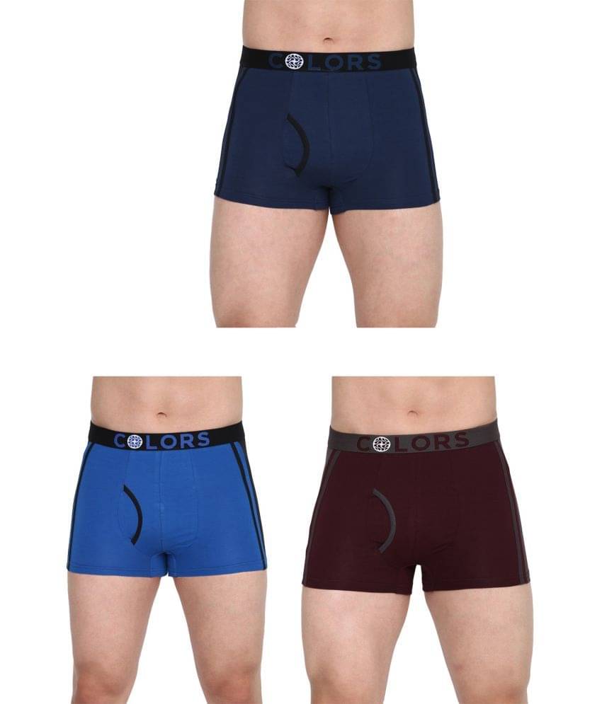     			COLORS by Rupa Frontline Multicolor Cotton Men's Trunks ( Pack of 3 )