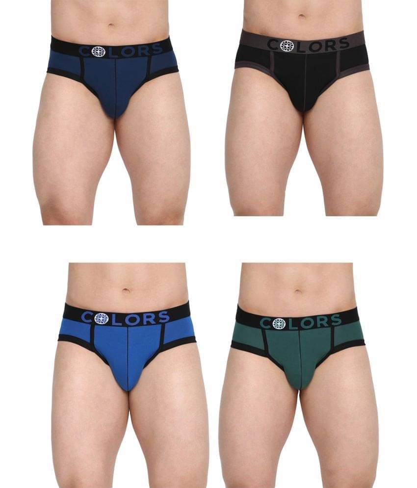     			COLORS by Rupa Frontline Multicolor Cotton Men's Briefs ( Pack of 4 )