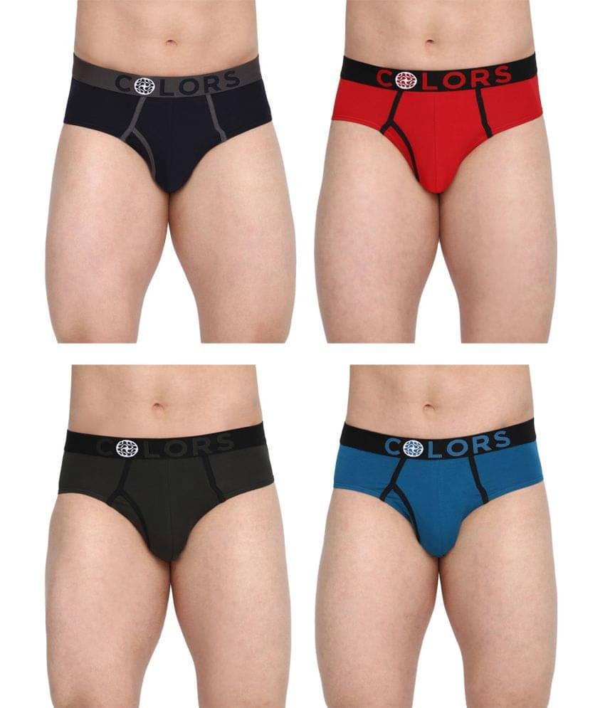 COLORS by Rupa Frontline Multicolor Cotton Men's Briefs ( Pack of 4 ) COLORS by Rupa Frontline Multicolor Cotton Men's Briefs ( Pack of 4 )