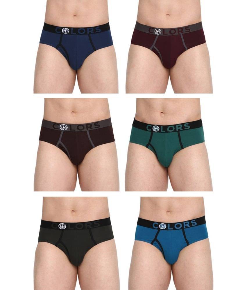 COLORS by Rupa Frontline Multicolor Cotton Men's Briefs ( Pack of 6 ) COLORS by Rupa Frontline Multicolor Cotton Men's Briefs ( Pack of 6 )