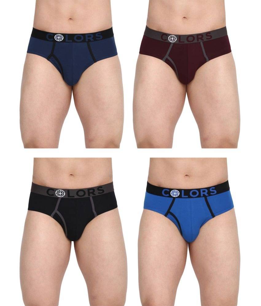     			COLORS by Rupa Frontline Multicolor Cotton Men's Briefs ( Pack of 4 )