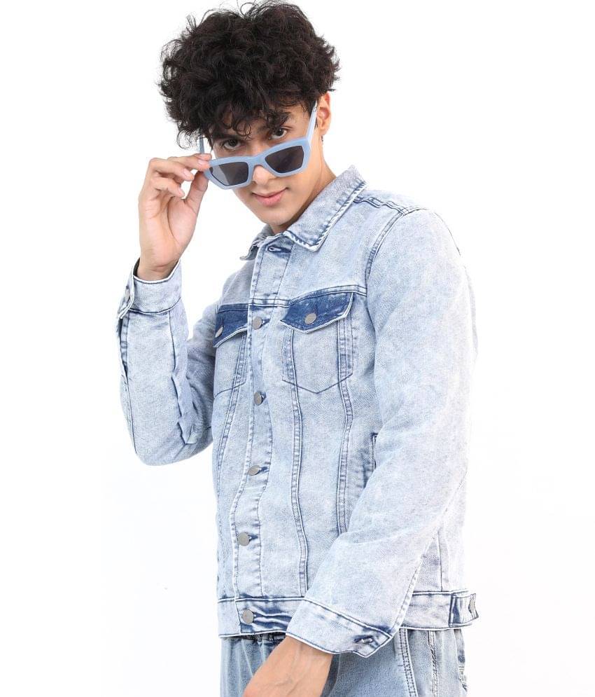 Ketch Cotton Men's Denim Jacket - Blue ( Pack of 1 ) Ketch Cotton Men's Denim Jacket - Blue ( Pack of 1 )