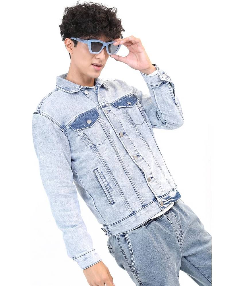 Ketch Cotton Men's Denim Jacket - Blue ( Pack of 1 )