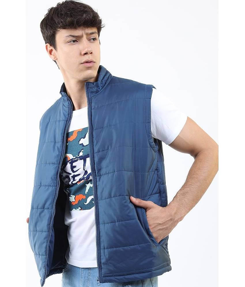 Ketch Polyester Men's Puffer Jacket - Navy Blue ( Pack of 1 )