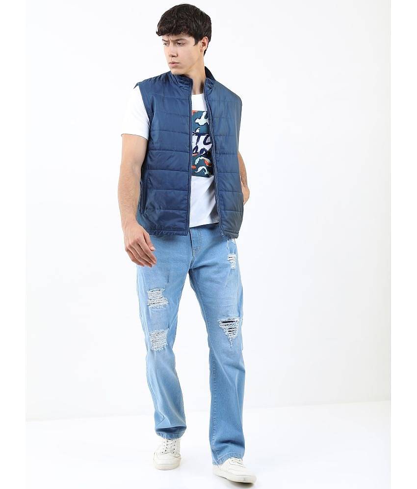 Ketch Polyester Men's Puffer Jacket - Navy Blue ( Pack of 1 )