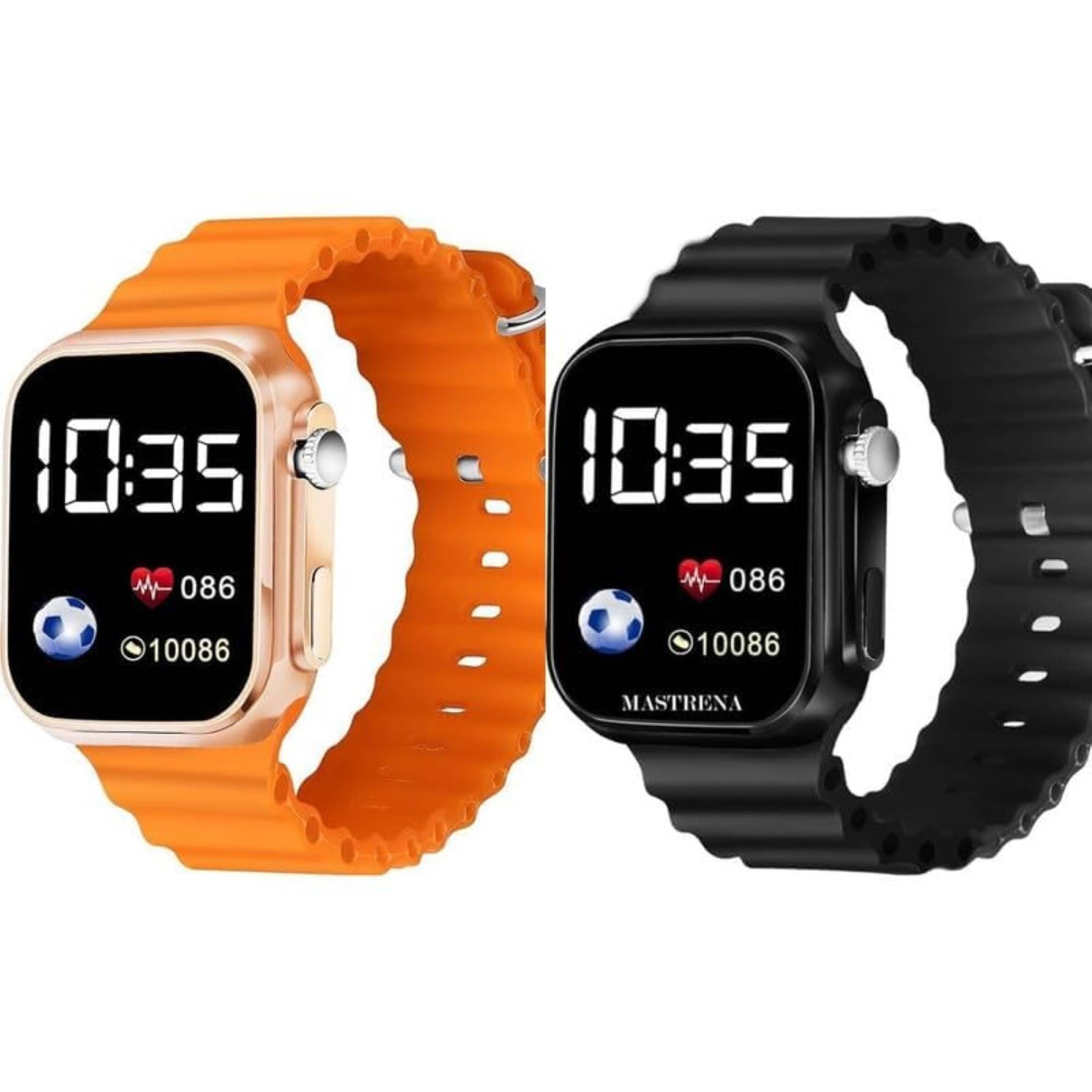     			Svats Black Silicon Digital Men's Watch