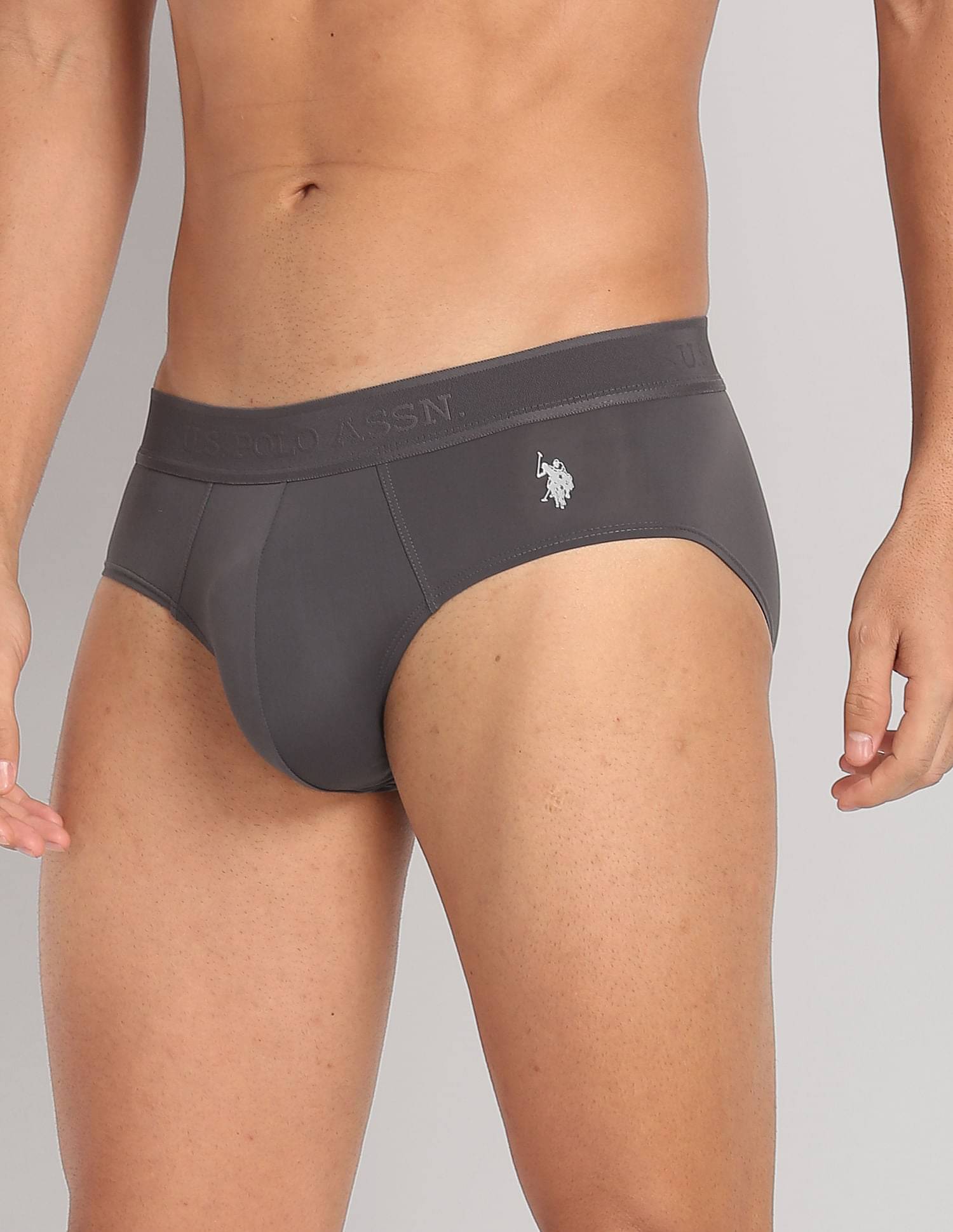     			U.S. Polo Assn. Charcoal Nylon Men's Briefs ( Pack of 1 )